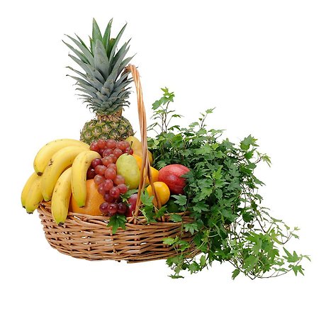 Fabulous Fruit Basket with Ivy Plant