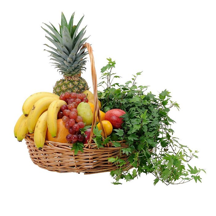 Fabulous Fruit Basket with Ivy Plant